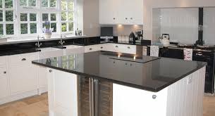 Black granite kitchen worktop
