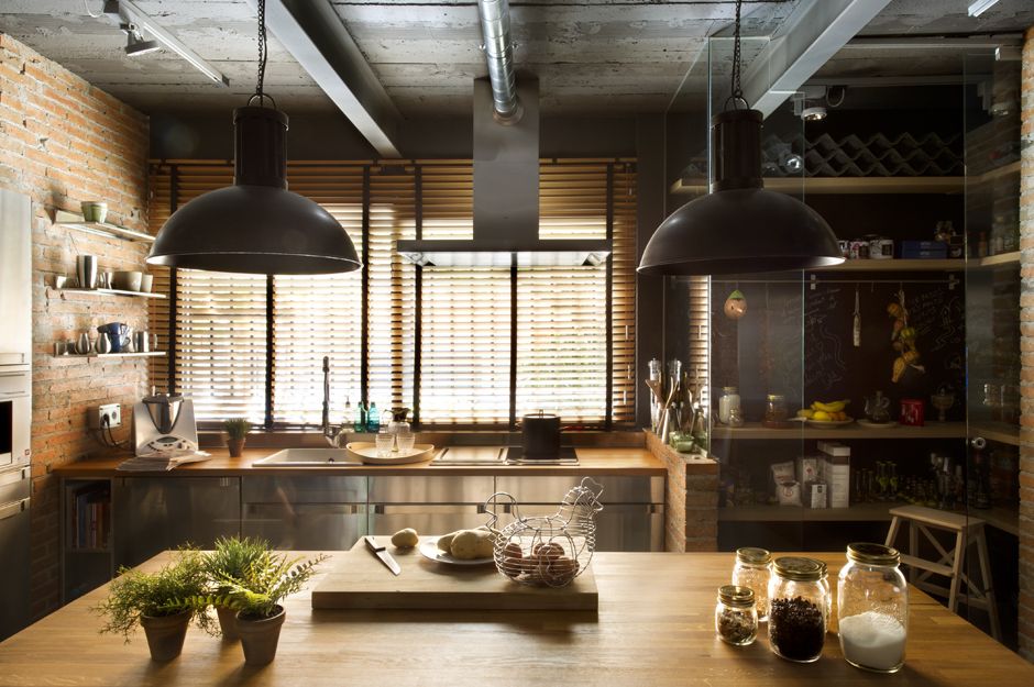 Industrial style kitchens